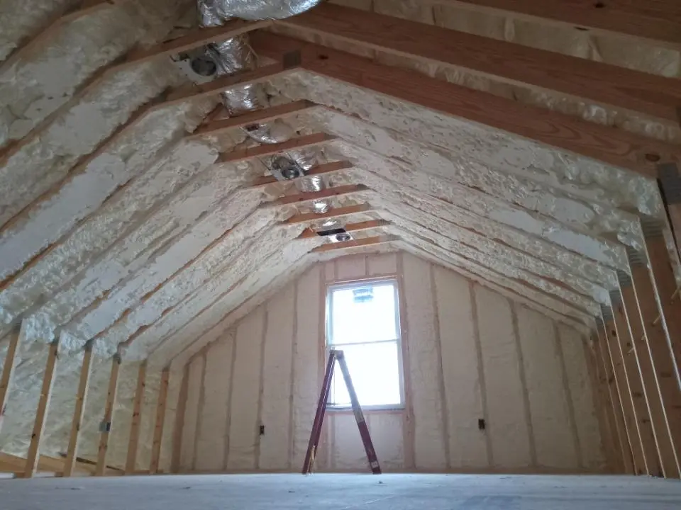 Spray foam roofing application for Crawl Space Insulation project in Fairview
